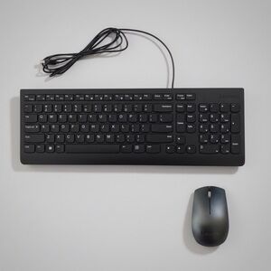 Lenovo NWOT Black Gaming Keyboard & Laser Mouse Both Wired